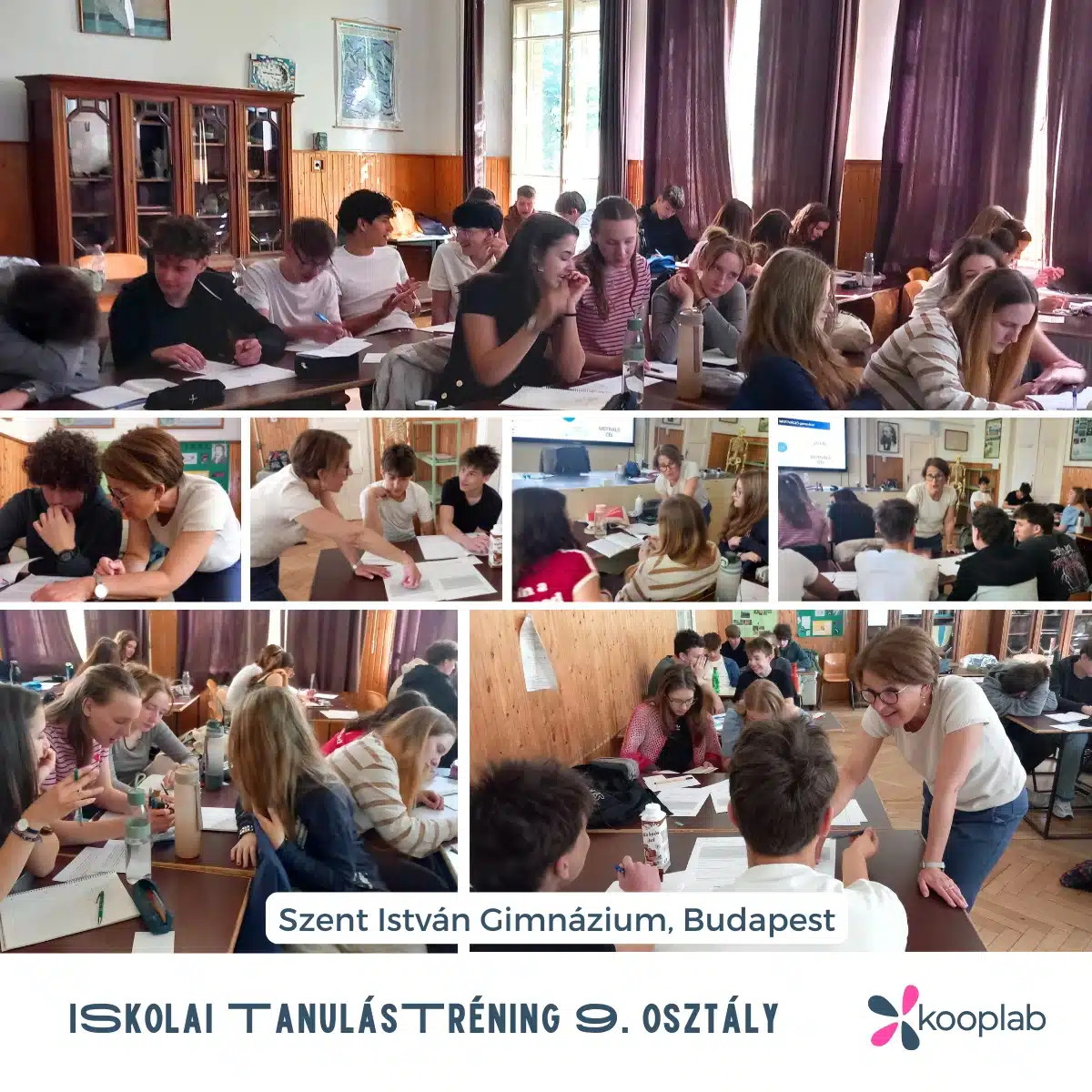 Iskolai tanulás tréning 9. osztály - Szent István Gimnázium, Budapest - 2026. május - kooplab